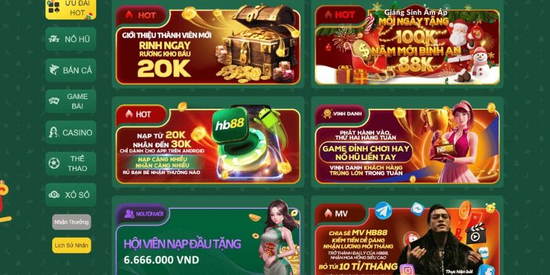 Hệ thống trò chơi độc đáo có tại HB88 Casino